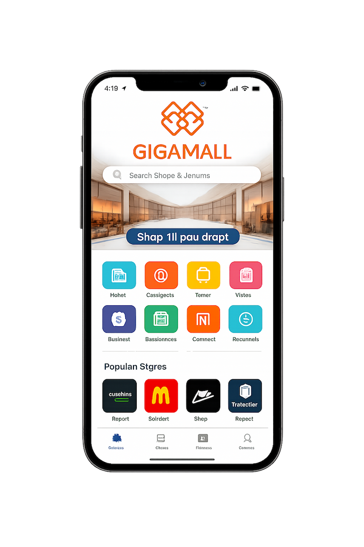 Giga Mall app screen preview