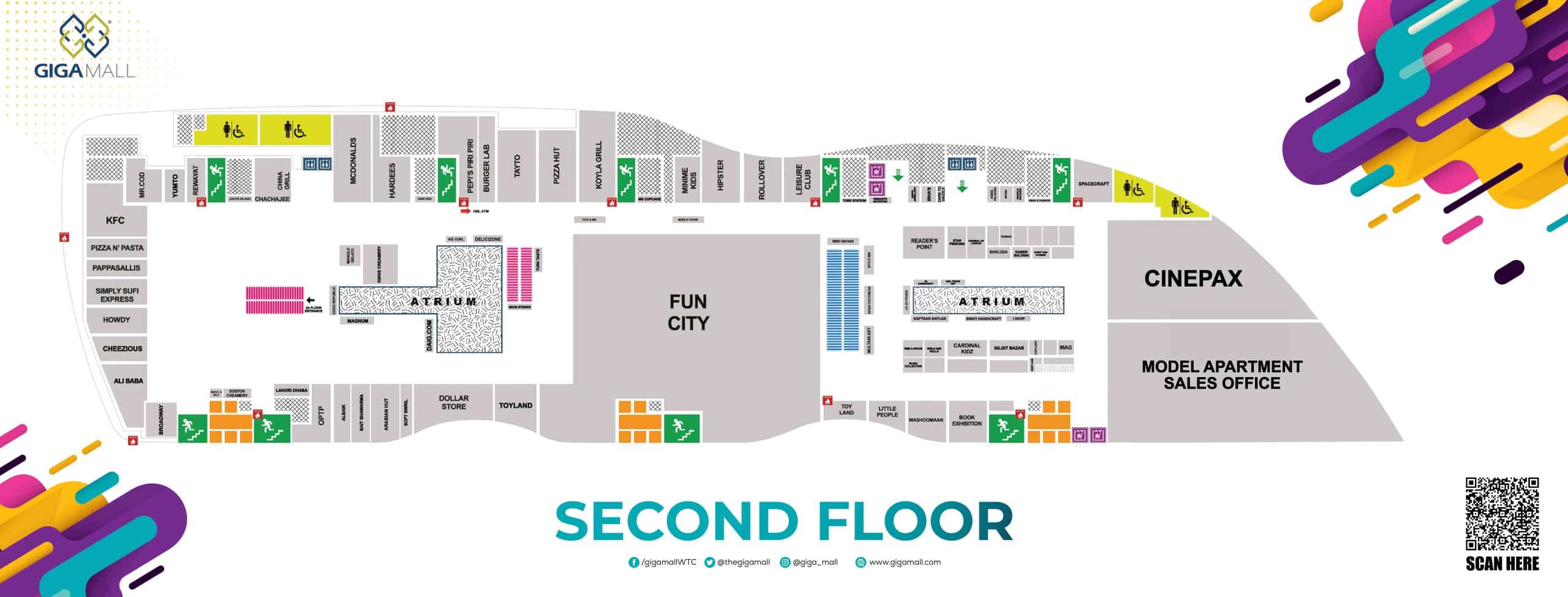 Second Floor Map Giga Mall